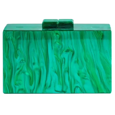 Marbella Acrylic Clutch-Green